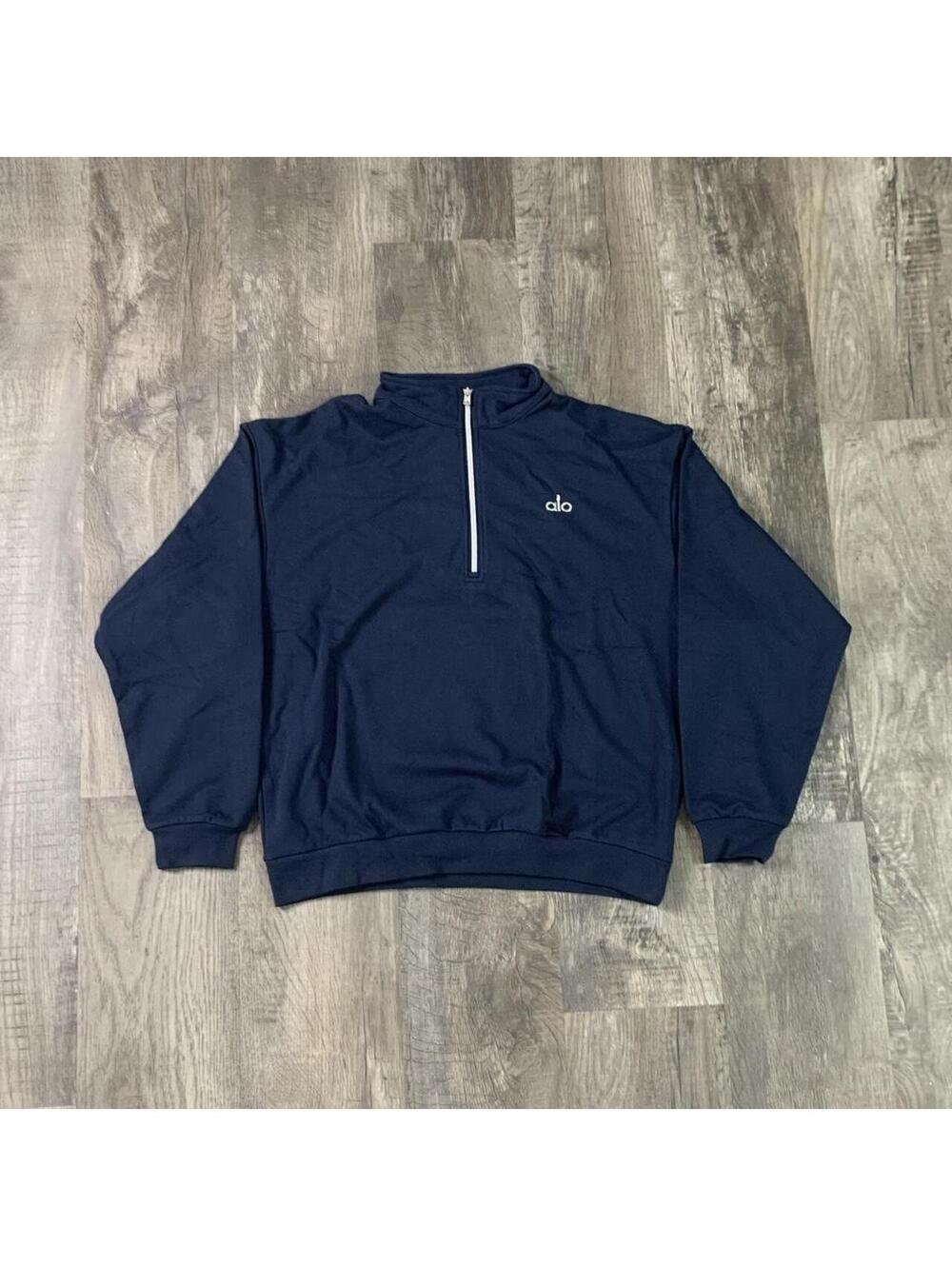Alo Yoga Quarter-Zip Navy | Small